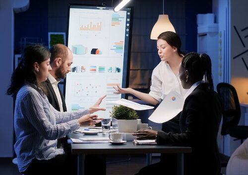 upset-disappointed-businesswoman-entering-office-meeting-room-late-night_482257-12307 image